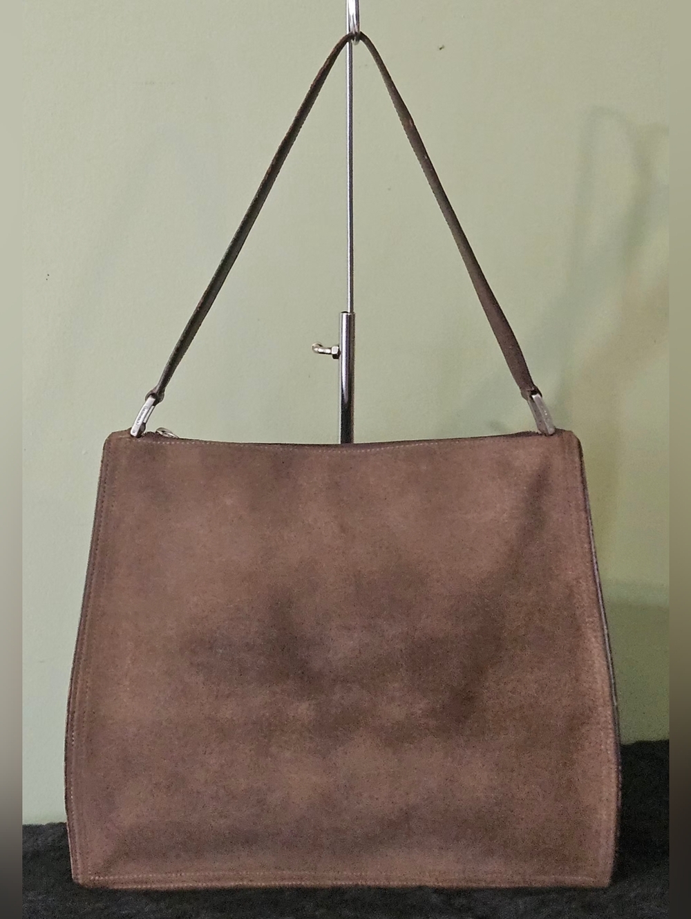 Coach 6144 Vintage Monterey Zip Top Suede Hobo Bag